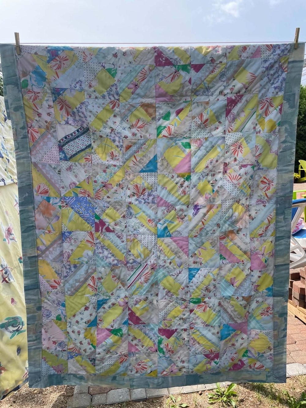 Vintage Pastel Patchwork Quilt - Multi-Color Home Bedding
